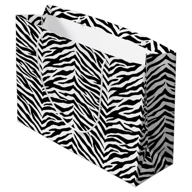 Geschenktasche für Tiere Print Geschenktasche Große Geschenktüte (Rückseite Schrägansicht)