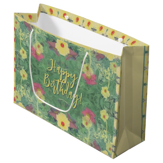Geschenktasche für Waldflorenflöten Große Geschenktüte (Vorderseite Schrägansicht)