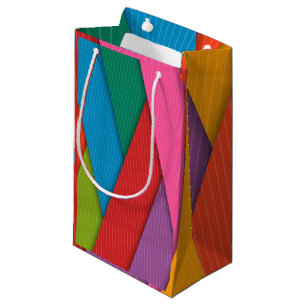 Geschenktasche glücklich farbenfrohe Dreiecke Kleine Geschenktüte