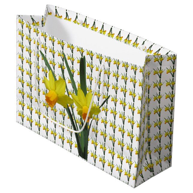 Geschenktasche (LG) - affodische Blüten Große Geschenktüte (Vorderseite Schrägansicht)