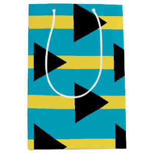 Geschenktasche mit der Flagge der Bahamas Mittlere Geschenktüte