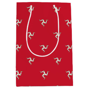 Geschenktasche mit der Flagge der Isle of Man Mittlere Geschenktüte