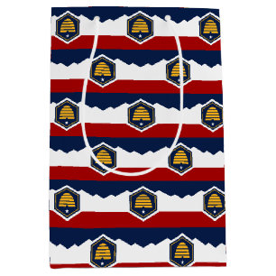 Geschenktasche mit der Flagge des US-Bundesstaates Mittlere Geschenktüte