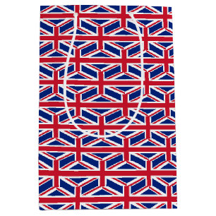 Geschenktasche mit der Flagge des Vereinigten Köni Mittlere Geschenktüte