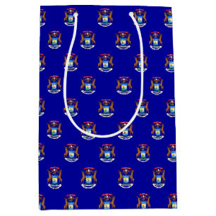 Geschenktasche mit der Flagge eines Michigan-Staat Mittlere Geschenktüte