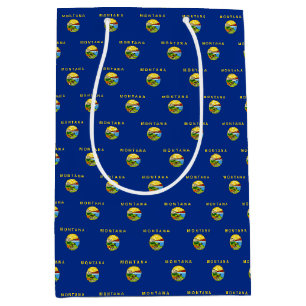 Geschenktasche mit der Flagge von Montana, USA Mittlere Geschenktüte