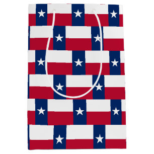 Geschenktasche mit der Flagge von Texas, USA Mittlere Geschenktüte