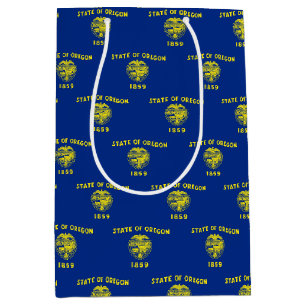 Geschenktasche mit Flagge des US-Bundesstaates Ore Mittlere Geschenktüte
