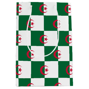 Geschenktasche mit Flagge von Algerien Mittlere Geschenktüte