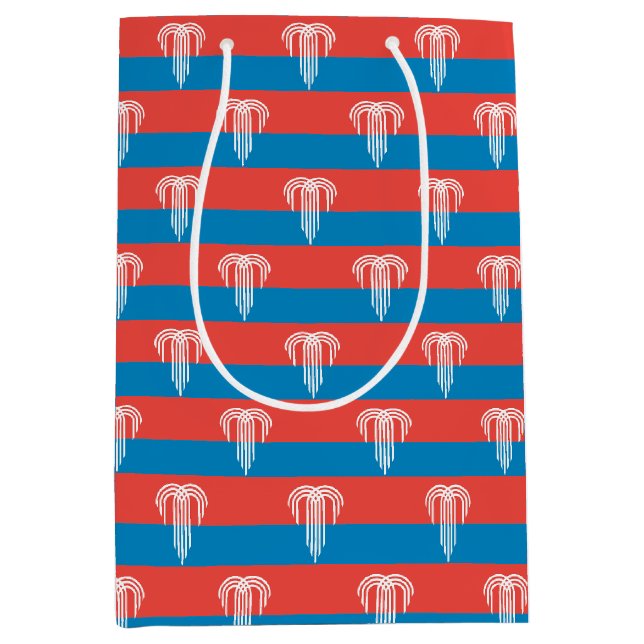 Geschenktasche mit Flagge von Kansas City, USA Mittlere Geschenktüte (Vorderseite)