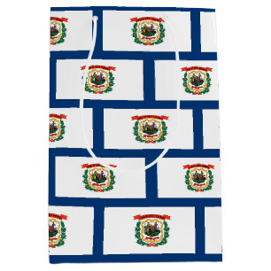 Geschenktasche mit Flagge von West Virginia, USA Mittlere Geschenktüte