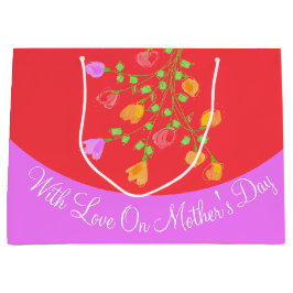 Geschenktasche mit Liebe am Muttertag Große Geschenktüte