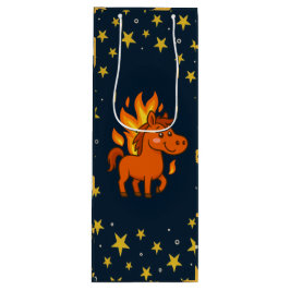 Geschenktasche mit rotem Pferd Geschenktüte Für Weinflaschen