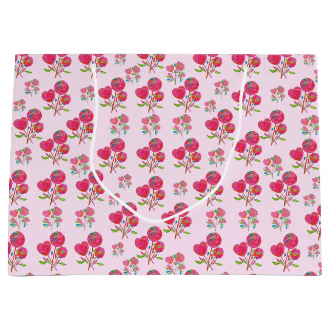 Geschenktasche Pink Lollipop Große Geschenktüte (Vorderseite)