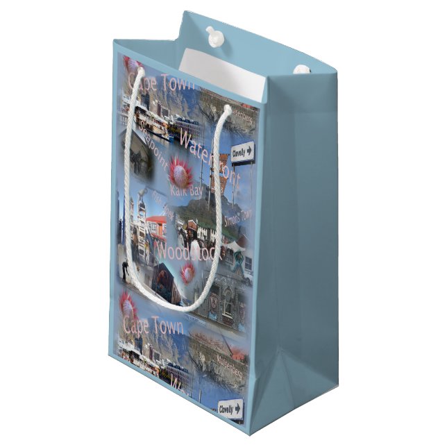 Geschenktasche über Kapstadt Kleine Geschenktüte (Vorderseite Schrägansicht)