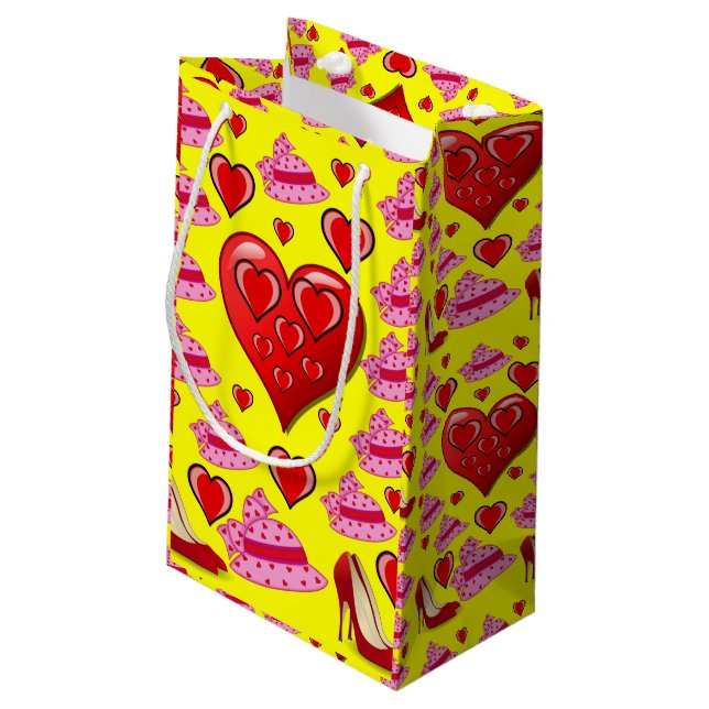 Geschenktasche Valentine Kleine Geschenktüte (Rückseite Schrägansicht)