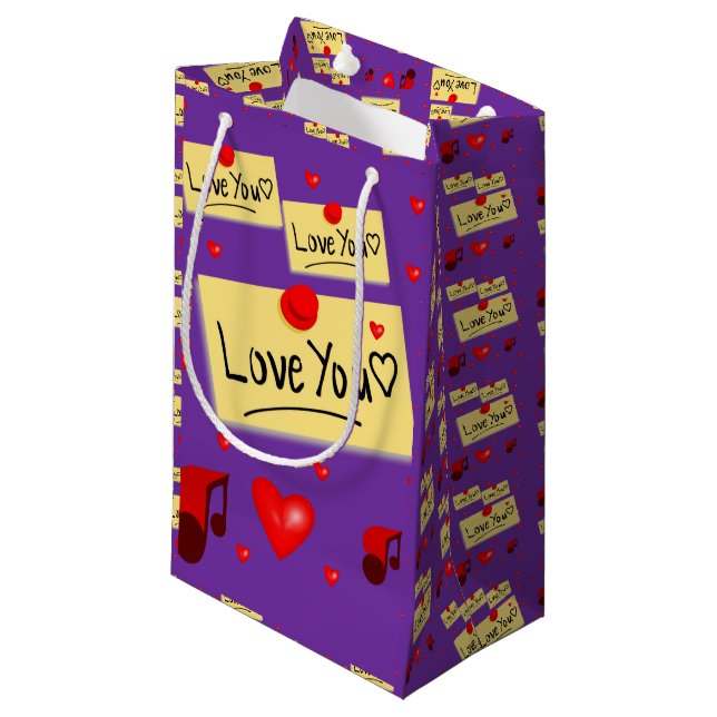 Geschenktasche Valentine Kleine Geschenktüte (Vorderseite Schrägansicht)