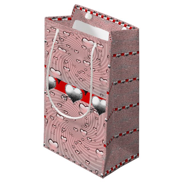 Geschenktasche Valentine Kleine Geschenktüte (Vorderseite Schrägansicht)