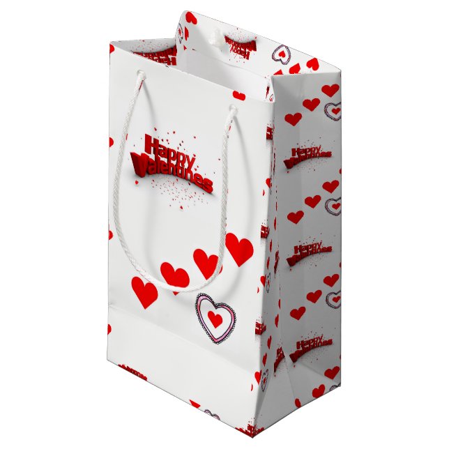 Geschenktasche Valentine Kleine Geschenktüte (Vorderseite Schrägansicht)