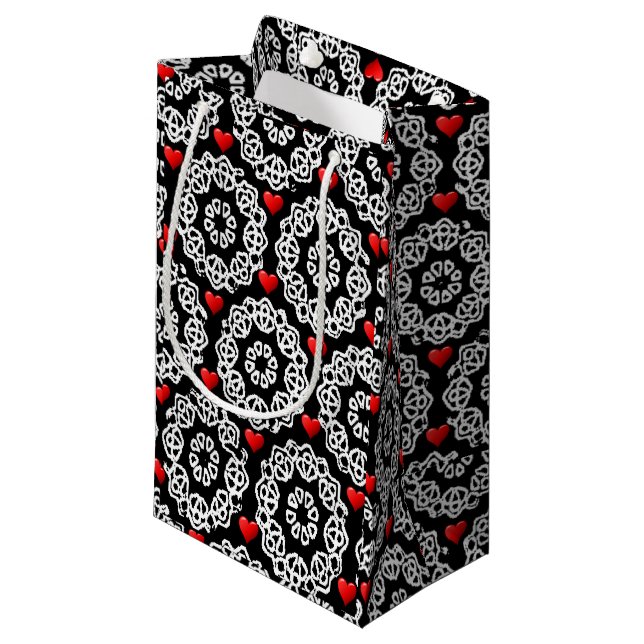 Geschenktasche Valentine Kleine Geschenktüte (Vorderseite Schrägansicht)