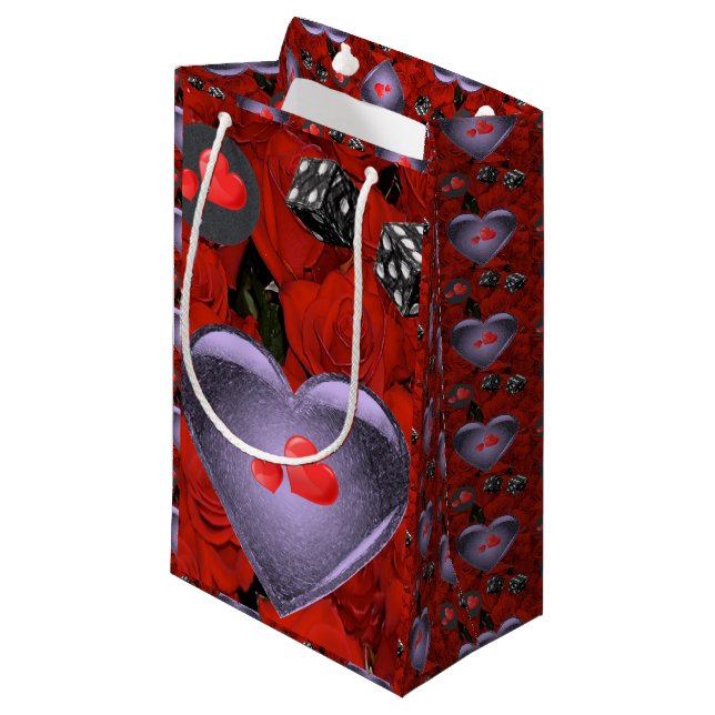 Geschenktasche Valentine Kleine Geschenktüte (Vorderseite Schrägansicht)