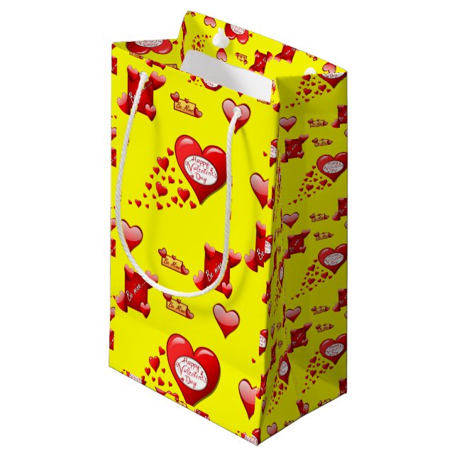 Geschenktasche Valentine Kleine Geschenktüte (Vorderseite Schrägansicht)
