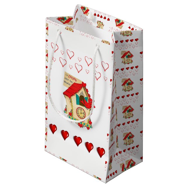 Geschenktasche Valentine Kleine Geschenktüte (Vorderseite Schrägansicht)