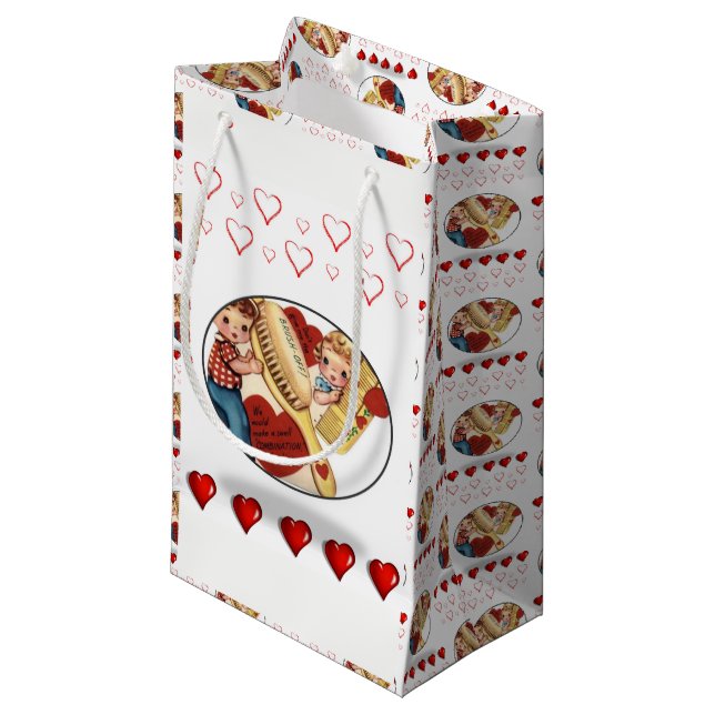 Geschenktasche Valentine Kleine Geschenktüte (Vorderseite Schrägansicht)