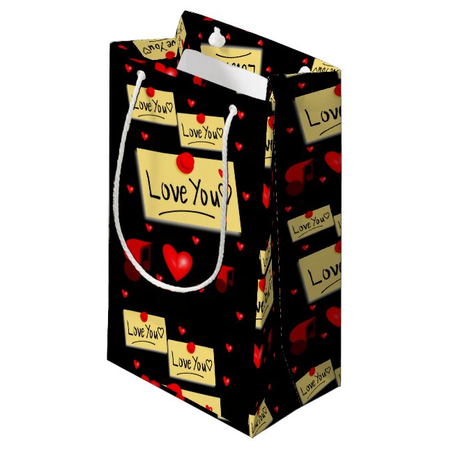 Geschenktasche Valentine Kleine Geschenktüte (Vorderseite Schrägansicht)