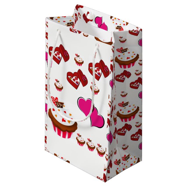 Geschenktasche Valentine Kleine Geschenktüte (Vorderseite Schrägansicht)