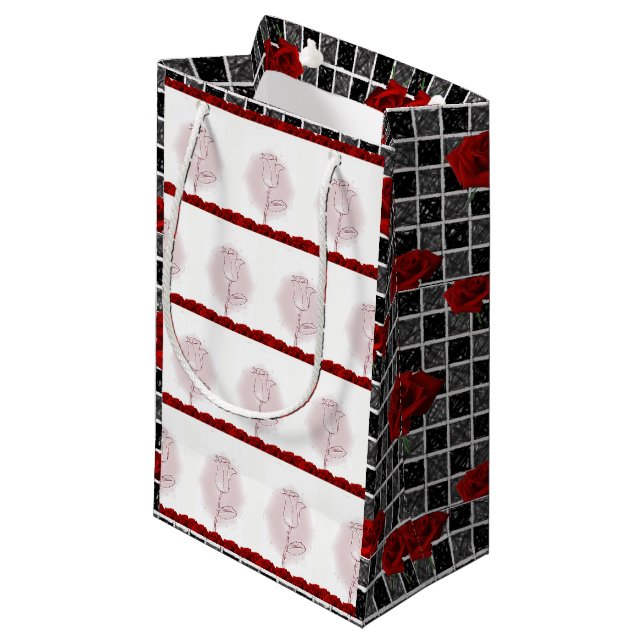 Geschenktasche Valentine Kleine Geschenktüte (Vorderseite Schrägansicht)