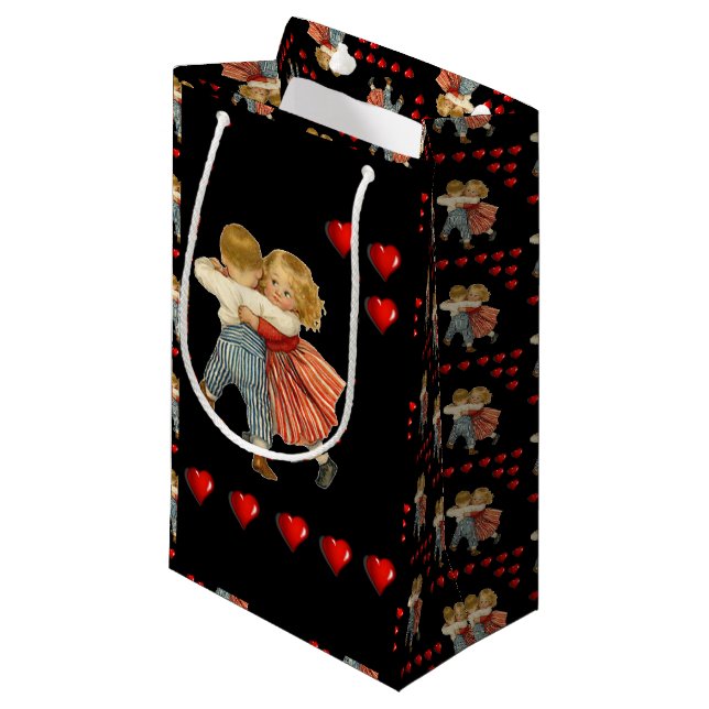 Geschenktasche Valentine Kleine Geschenktüte (Vorderseite Schrägansicht)