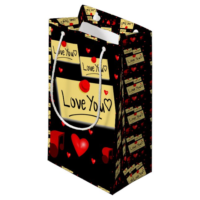 Geschenktasche Valentine Kleine Geschenktüte (Vorderseite Schrägansicht)