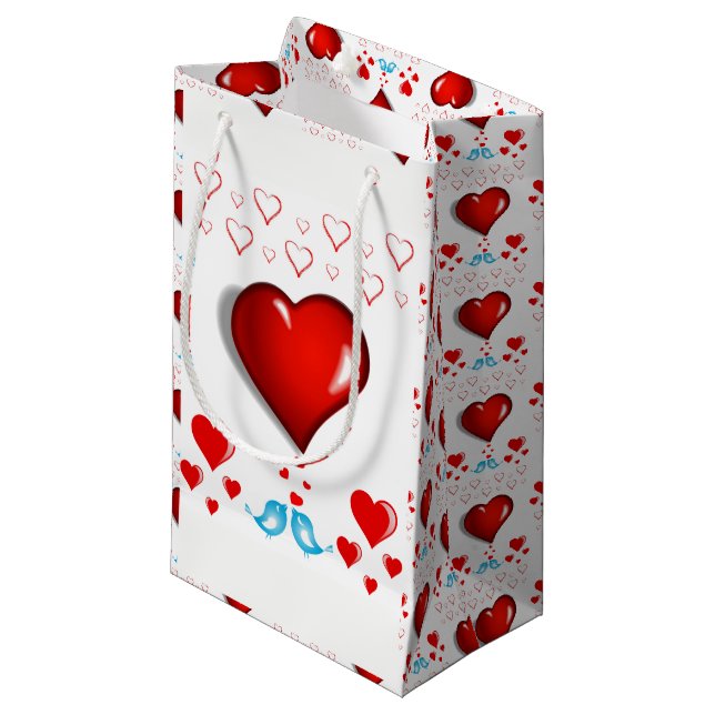 Geschenktasche Valentine Kleine Geschenktüte (Vorderseite Schrägansicht)