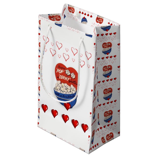 Geschenktasche Valentine Kleine Geschenktüte (Vorderseite Schrägansicht)