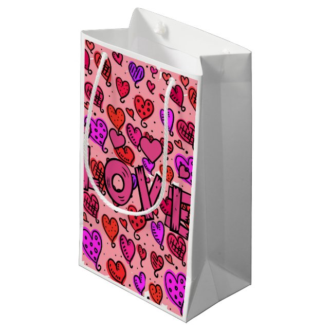 Geschenktasche Valentinin's Liebe Kleine Geschenktüte (Vorderseite Schrägansicht)