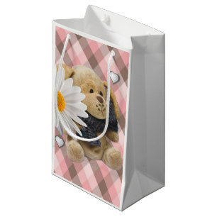 Geschenktasche Valentins Teddybär Kleine Geschenktüte