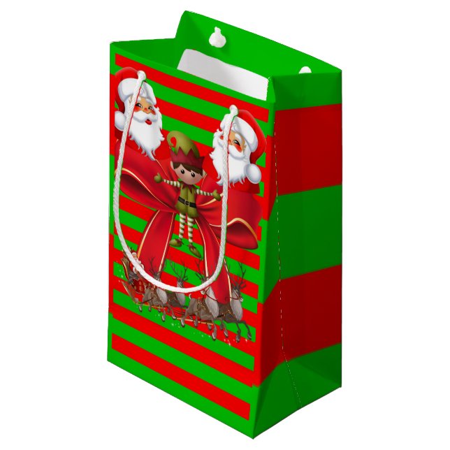 Geschenktasche Weihnachten Kleine Geschenktüte (Vorderseite Schrägansicht)