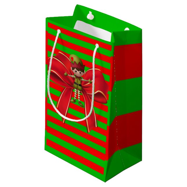 Geschenktasche Weihnachtself Kleine Geschenktüte (Vorderseite Schrägansicht)