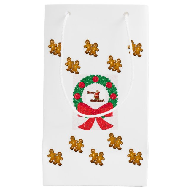 Geschenktasche Weihnachtsgingerbrot Mann Kleine Geschenktüte (Vorderseite)