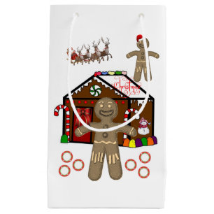 Geschenktasche Weihnachtsgingerbrot Mann Kleine Geschenktüte