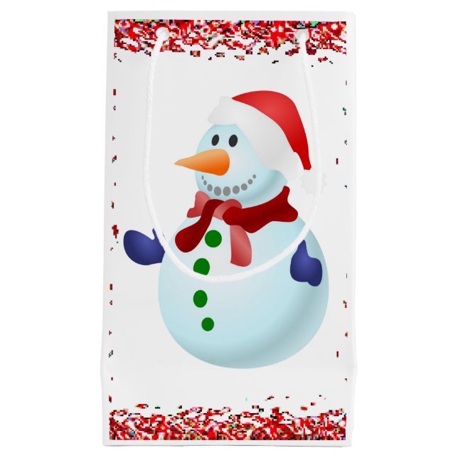 Geschenktasche Weihnachtsschnee Kleine Geschenktüte (Vorderseite)