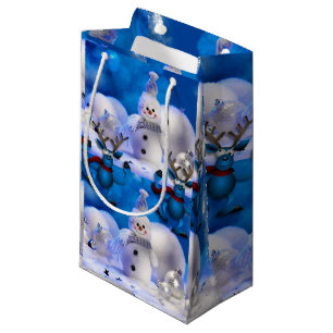 Geschenktasche Weihnachtsschneemann Kleine Geschenktüte