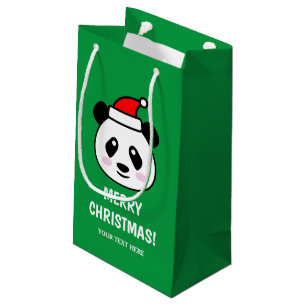 Geschenktaschen im niedlichen Santa Panda-Stil Kleine Geschenktüte