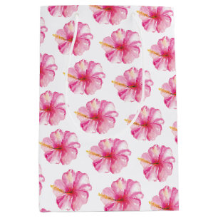 Geschenktaschen Tropenfarben Hibisken Blume Mittlere Geschenktüte