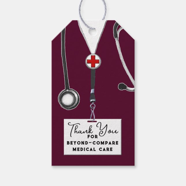 Geschenktasten für Krankenpflege Geschenkanhänger (Vorderseite)