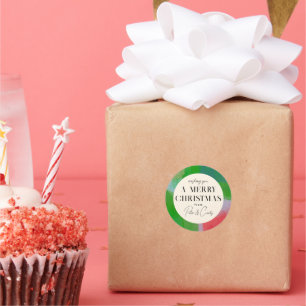 Geschenkte, grün und rot gestrichene Rahmen Runder Aufkleber