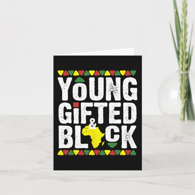 Geschenkte junge schwarze Dashiki-Afrikanische Sto Karte (Vorderseite)