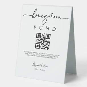 Geschenktisch Flitterwochen-Fond-Unterzeichnung Ho Tischaufsteller
