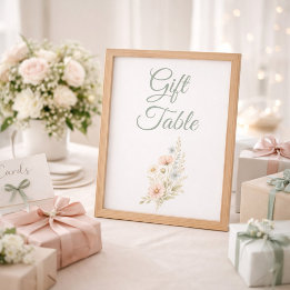 Geschenktisch-Wildblumen-Hochzeitsdusche-Veranstal